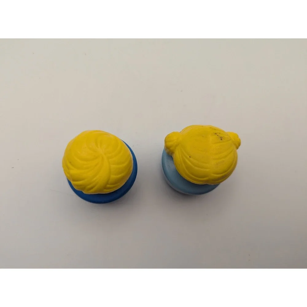 Vintage 1990 Fisher Price Chunky‎ Little People Blondes Boy Girl Blue Figures